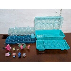 HATCHIMALS CollEGGtibles Lot Wilder Wings Crystal Shimmer Babies Case Egg Carton
